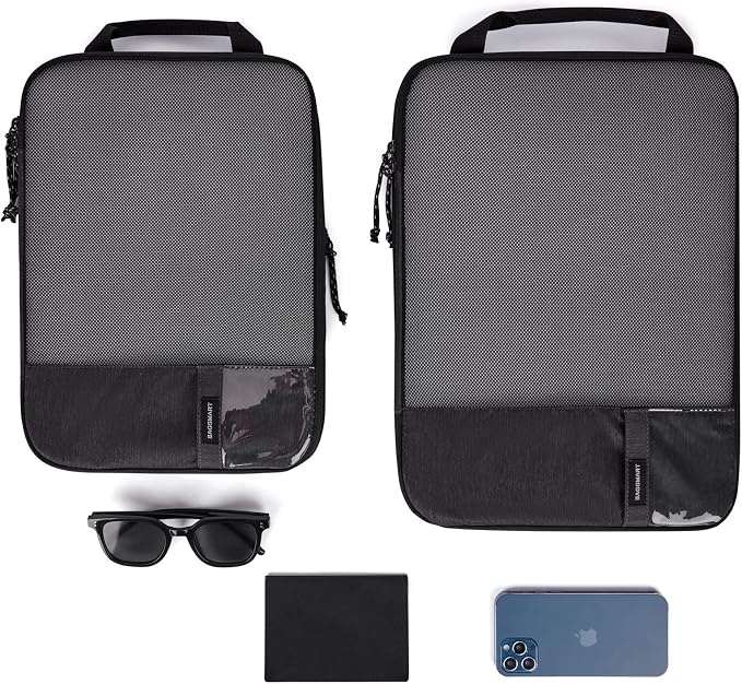 BAGSMART 6 Set /4 Set/2 Set Compression Packing Cubes for Travel, Lightweight Luggage Organizer Bags, Durable Space Saver Bags Travel Essentials