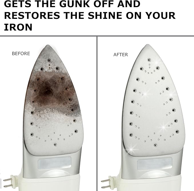 Cadie Steam Iron Bottom Cleaner Stick – Removes Build-Up Starch, Melted Fabric, Glue from Hot Iron – Eliminates Sticky Residue On Any Iron Soleplate on The Market - Easy to Use – 3 Pack