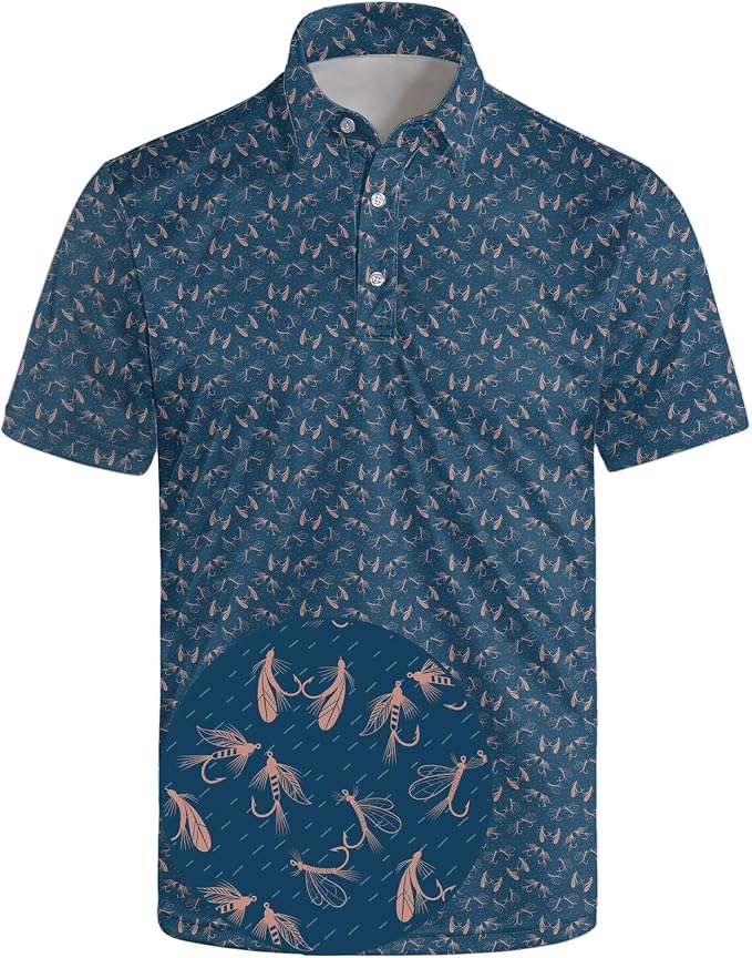 Polo Shirts for Men Moisture Wicking Mens Polo Shirts Patriotic Shirts for Men