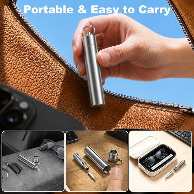 Glasses Screwdriver & Screw Repair Kit for Ray-Ban Meta Smart Eyeglass | For Ray Ban Screw Replacement Kit - for Meta Glasses Screw Replacement for HSTN Wayfarer Skyler Headliner Gen 1/2 & Oakley