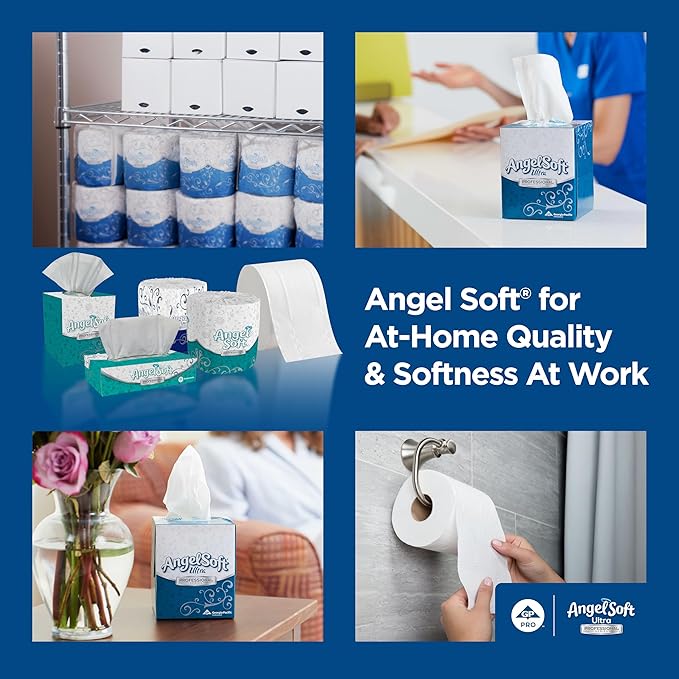 Georgia-Pacific Angel Soft Ultra Professional Series 2-Ply Embossed Toilet Paper by GP PRO (Georgia-Pacific), 16560, Paper, 60 Count (Pack of 1), White 24000 sheets per case