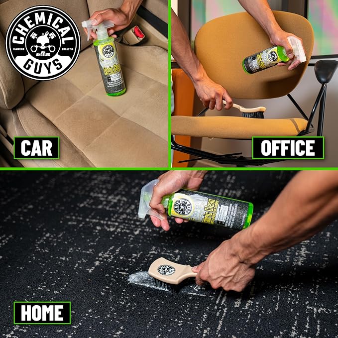 Chemical Guys, Foaming Citrus Fabric & Carpet Cleaner, RTU, 16 oz, 2 Pack | Ready-to-use foaming spray lifts stains and odors from car seats, carpet and floor mats, safe on most fabrics