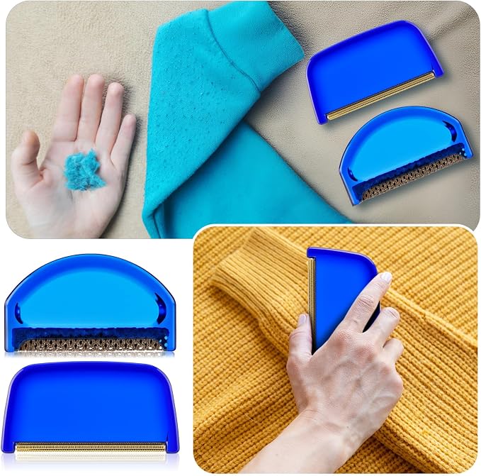 Boao 20 Pieces Sweater Combs to Remove Pilling Sweater Defuzzer Multi-Fabric Shaver Comb Wool Pilling Remover Pills, Fuzz from Clothes (Retro Luxury)