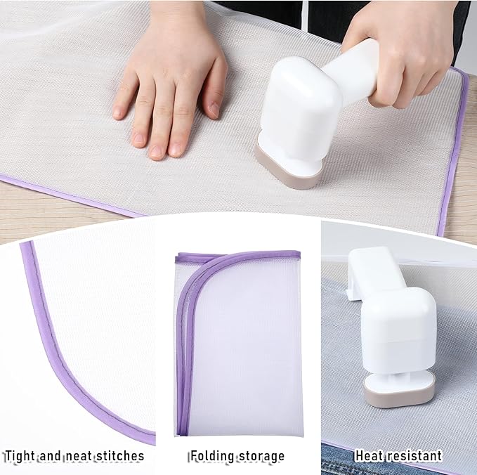 Molain 4 Pack Protective Ironing Pressing Pad, Cloth Scorch-Saving Ironing Protector Insulation Pad, Scorch Saving Pressing Cloth for Sewing and Ironing Fabric Protector Tool