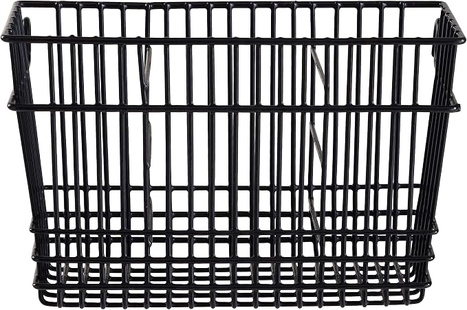 Kitchen Details Cutlery Basket | Hanging | Attach to Standard Dish Drying Rack | Utensil Caddy | Vinyl Coated | 3 Compartment | Black