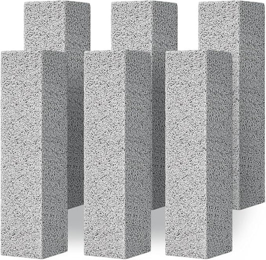 4TH Pumice Stone for Toilet Bowl Cleaning,Pumice Stick Powerfully Away Limescale Stain,Hard Water Ring, Calcium Buildup,Iron&Rust. Remover for Tile/Bath-tub/Sink/Grill - 6 Pack