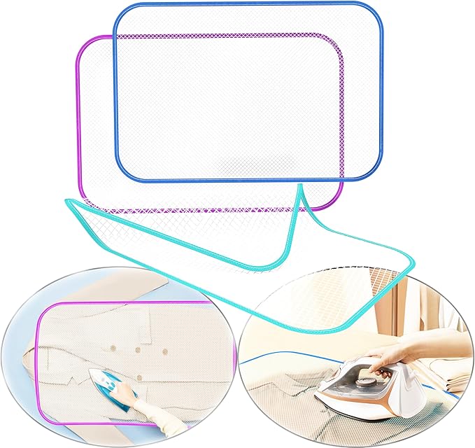 RONDURE Pressing Cloth for Ironing 3 Pcs （2 Large + 1 Medium Size） – Ironing Cloth to Protect Clothes, Heat Resistant Press Cloth Protector for Ironing, Ideal for Sewing and Delicate Fabrics