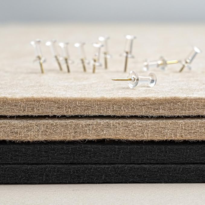 Felt Bulletin Board 96x48 inches, Decorative Pin Board for Home & Office | Cork Board Alternative for Wall with Push Pins, Display Mood Board for Photos, Notes & Reminders