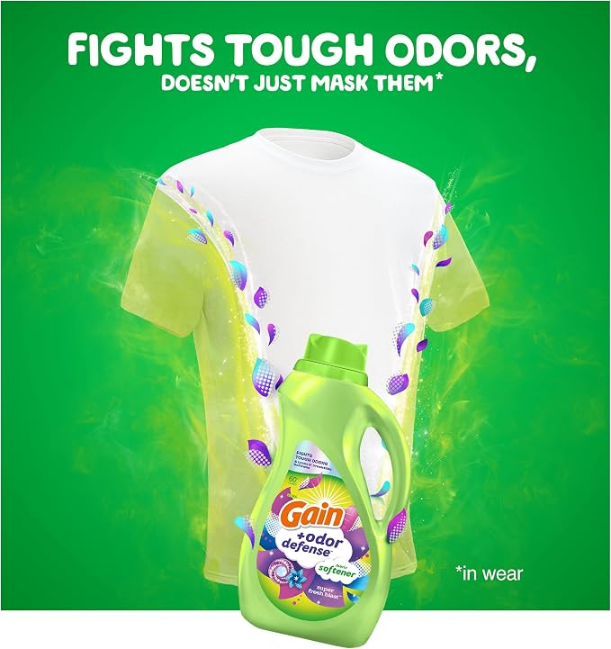 Gain Liquid Fabric Softener, Super Fresh Blast | 140 oz | 190 Loads | HE Compatible | Pack of 2