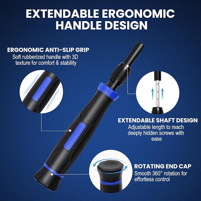 152-in-1 Precision Screwdriver Set, Electronics Repair Kit with Magnetic CR-V Bits, Phone Laptop Repair Tool Kit for iPhone, MacBook, PC, Game Console, Tablet, Cameras, Drones