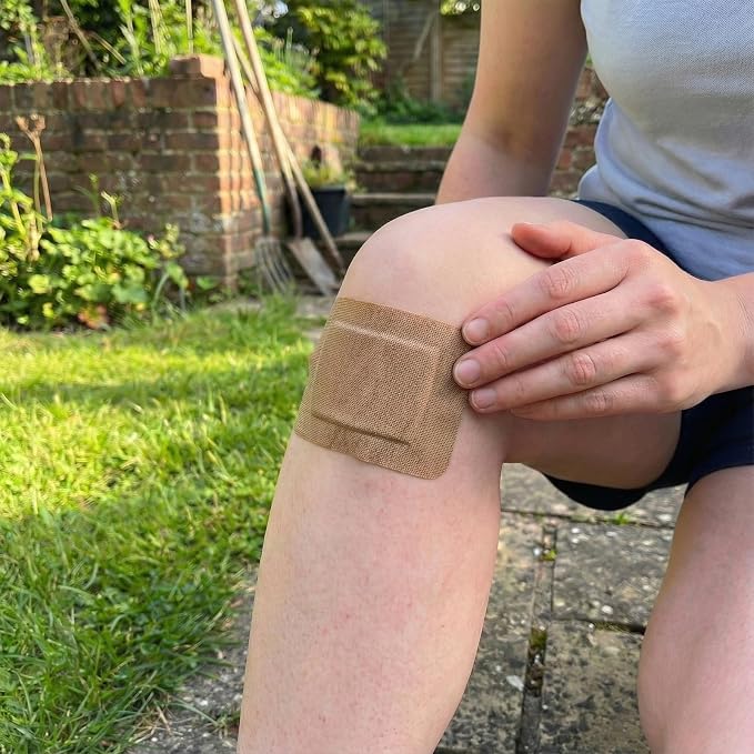 60 Pcs Large Adhesive Bandages 3 X 4 Inch Flexible Fabric Wound Care Bandages Extra Large Pads Breathable Protection for Knees Elbows Cuts Scrapes Daily First Aid