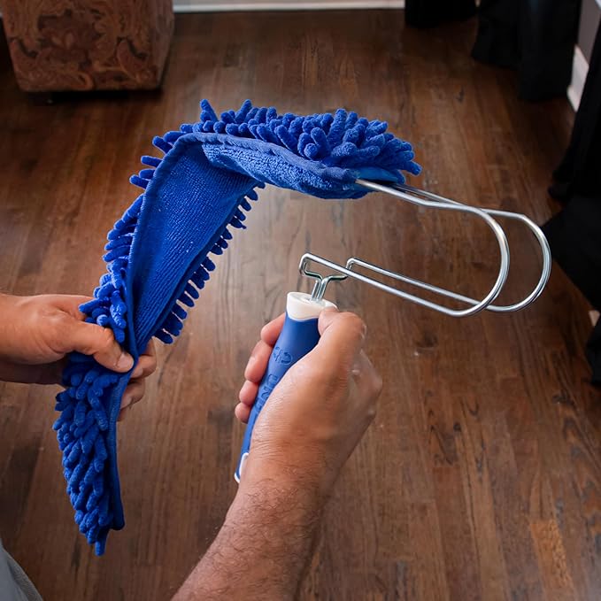 UngerConnect and CleanMicrofiberCeiling FanDuster,Household CleaningSupplies,Reusable and MachineWashableSleeve Compatible with ThreadedPoles for HigherAccess 2inch Brush Thickness(Pack of 6)