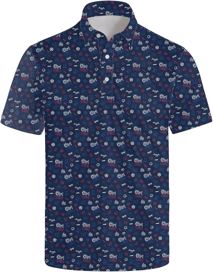 Polo Shirts for Men Moisture Wicking Mens Polo Shirts Patriotic Shirts for Men