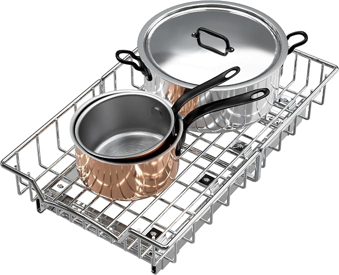 Simple Houseware Under Cabinet Pull Out Sliding Shelf Drawer, 18Dx11W | for Kitchen Organizer