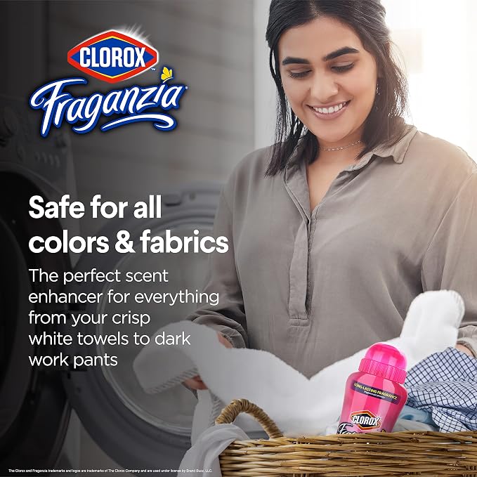 Clorox Fraganzia In-Wash Scent Booster Crystals, Spring, 2 x 18 Oz, 6-Pack | Add directly to washer with detergent, works in standard and high-efficiency machines, double-bottle value