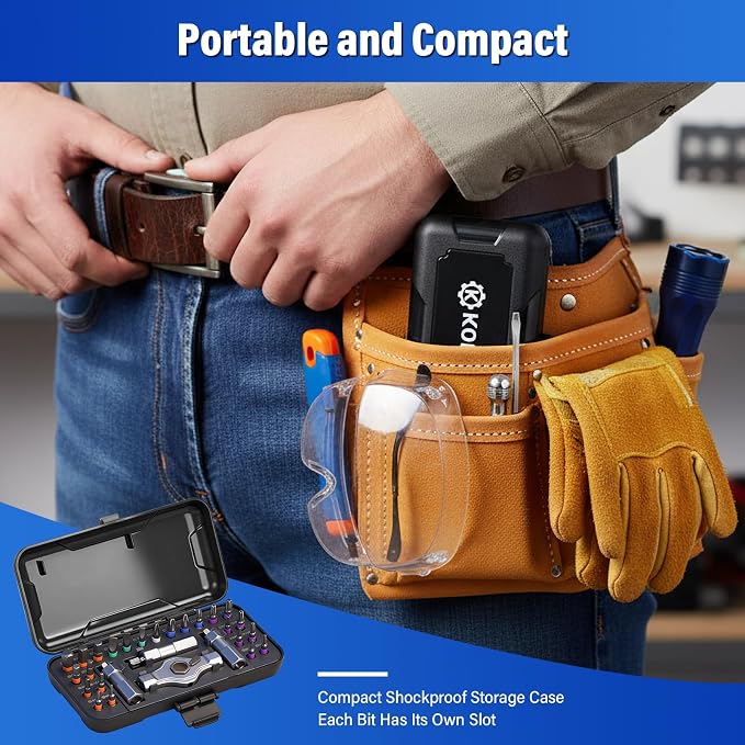 24 in 1 Magnetic Screwdriver Set, Precision Mini Screwdriver Set with S2 Steel Bits & Aluminum Handle, Compact Repair Tool Kit for PC, Laptop, Electronics, Bicycle, Furniture & DIY