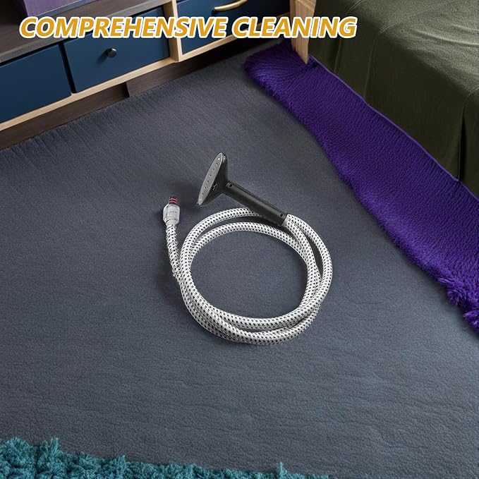 HANABASS Garment Steamer Replacement Hose and Nozzle with Brush Head, Universal Steamer Air Pipe Accessory, Buckle Style for Home and Travel Use
