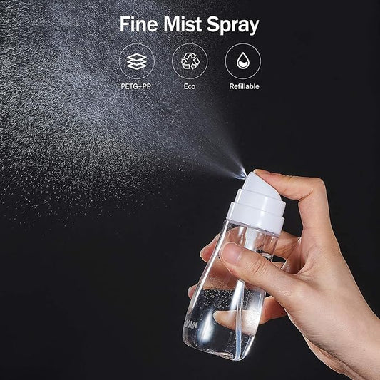 Yolaist Small Spray Bottle with Fine Mist, 2 Pack 3.4oz/100ml Travel Spray Bottles for Toners, Refillable Spray Bottles for Liquid Cosmetics TSA Approved Travel Essentials