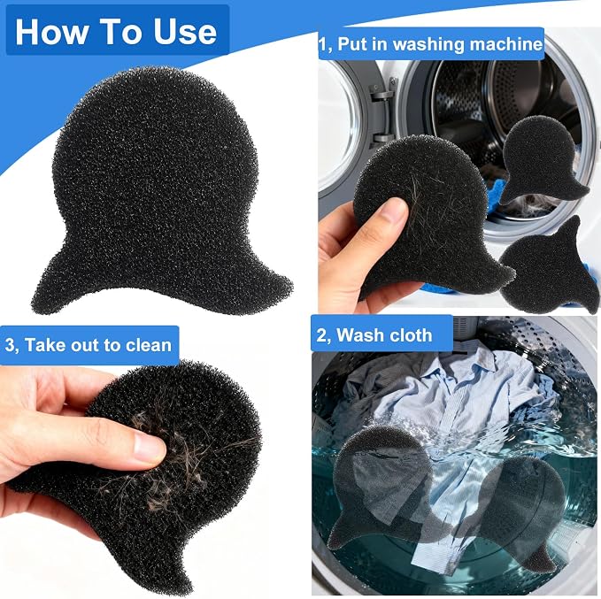 Pet Hair Remover for Laundry, 6PCS Reusable Dog & Cat Hair Remover Tool | Removes Pet Fur, Hair, Lint, Dander From Clothes &Washing Machine.