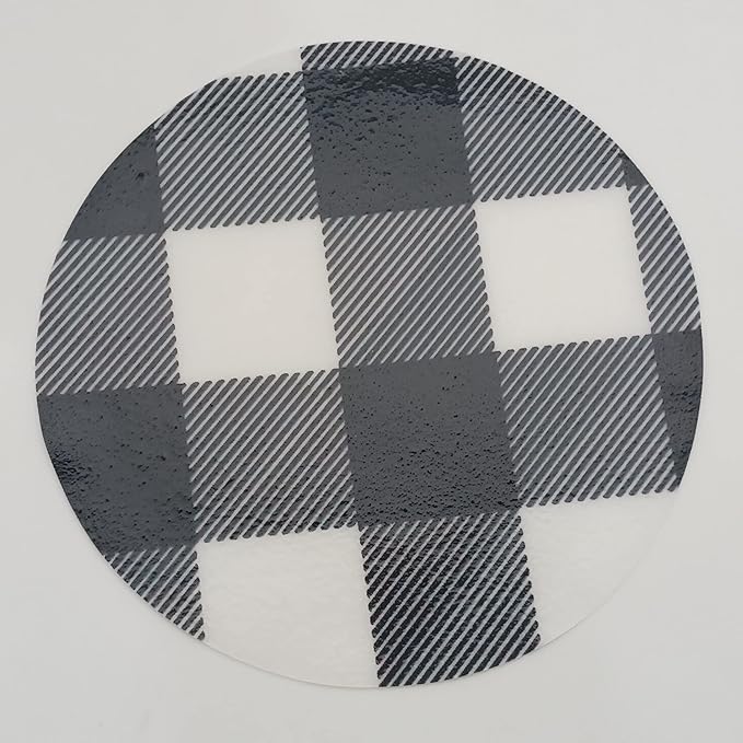 Andreas Silicone Jar Opener, Black & White Plaid – 6.25" Non-Slip Lid Gripper & Garlic Peeler, Dishwasher Safe, Multi-Use, Durable Silicone & Fabric, Made in the USA, JO-439