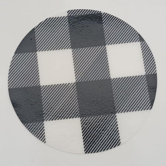 Andreas Silicone Jar Opener, Black & White Plaid – 6.25" Non-Slip Lid Gripper & Garlic Peeler, Dishwasher Safe, Multi-Use, Durable Silicone & Fabric, Made in the USA, JO-439