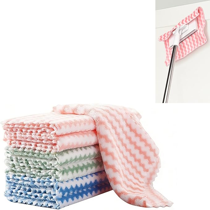 20 Count Replacement Cloths for INWEJIA Snap Grip Mini Mop,Wet and Dry Cleaning Pads for Cabinets, Walls, Windows and Floors Cleaning , Reusable Washable Microfiber Refills, 8"x6"