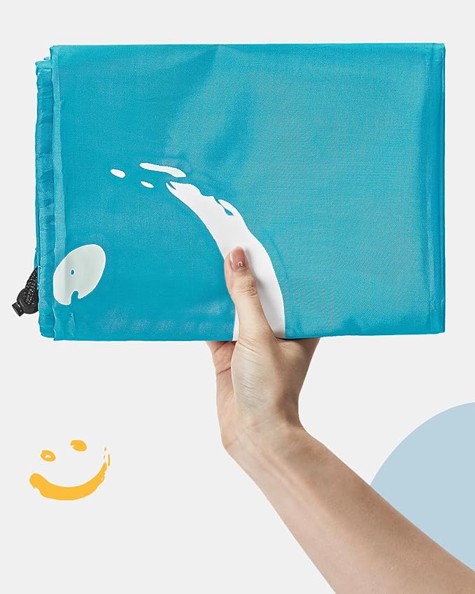 HOMEST 2 Pack XL Laundry Bag 28" x 40", Extra Large Dirty Clothes Organizer | Holds 3-4 Loads, Machine Washable Drawstring Laundry Bag for Dorm, Camp, Laundromat, Family, Travel,Black & Sky Blue