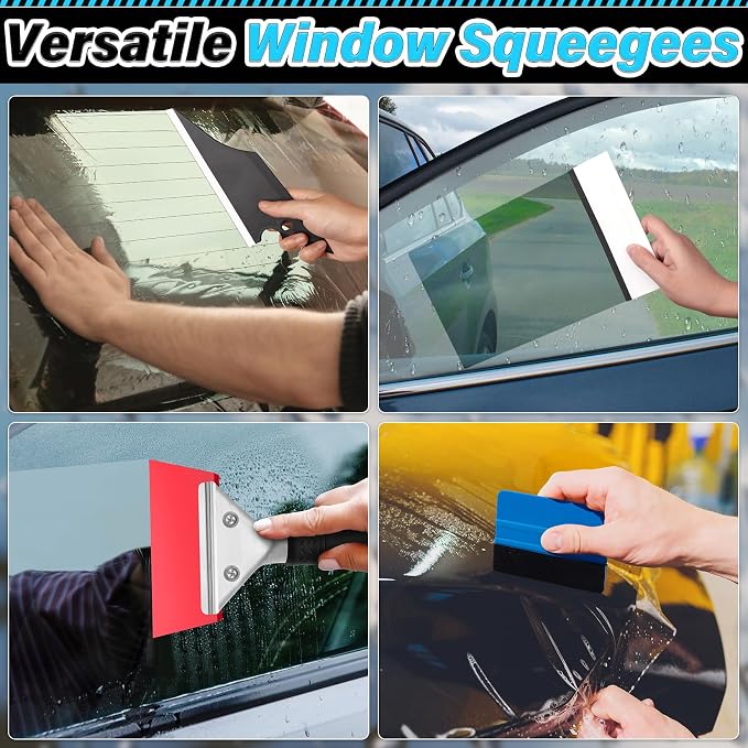 DIYSELF Car Window Tint Kit, 55 Pcs Vinyl Wrap Tool Kit, Window Film Installation Kit, Car Window Tint Tools, Water Blades Squeegee for Vinyl, Vehicle Glass Protective Tinting Tools