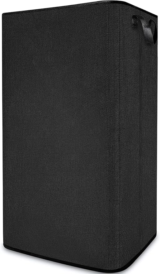 SNIGJAT Large Laundry Basket, 80L Collapsible Tall Hamper with Handle Black | Dirty Clothes Hamper for Bedroom, Rectangular Sturdy Laundry Basket for College, Dorm, Towels, Toys