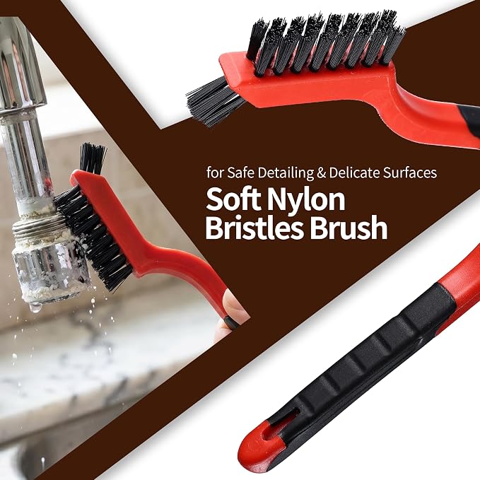 10-Piece Wire Brush Set - Heavy Duty Scratch Brushes with Stainless Steel & Nylon Bristles, Includes 2 Wood Handle Brushes and 2 Metal Scrapers for Welding Slag, Paint & BBQ