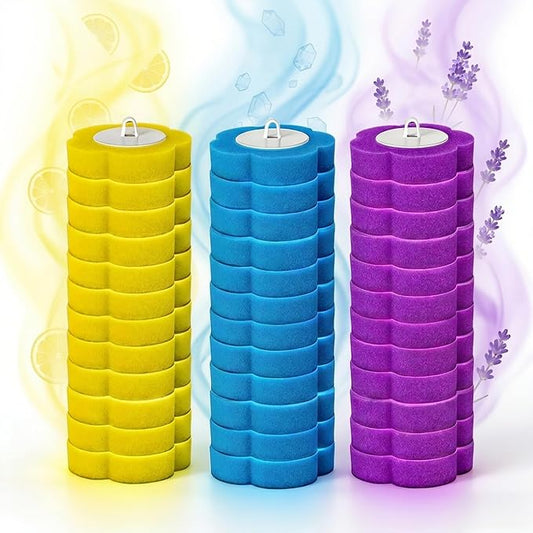 36 Sets of Disposable Toilet Brush Replacement Pads, Toilet Brush Sets, wall-Mounted Non-Contact Toilet Cleaning Kits, and Three Types of Replacement Brush Heads (Replace the Brush Head)