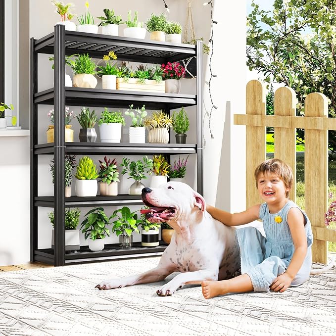 71.2" H-35.4" W Garage Shelving Heavy Duty Storage Shelves, Adjustable Metal Shelving Unit, Utility Garage Organizer Shelf for Basement, Pantry, Warehouse, Supermarket, 35.4" Wx15.7 Dx71.2 H
