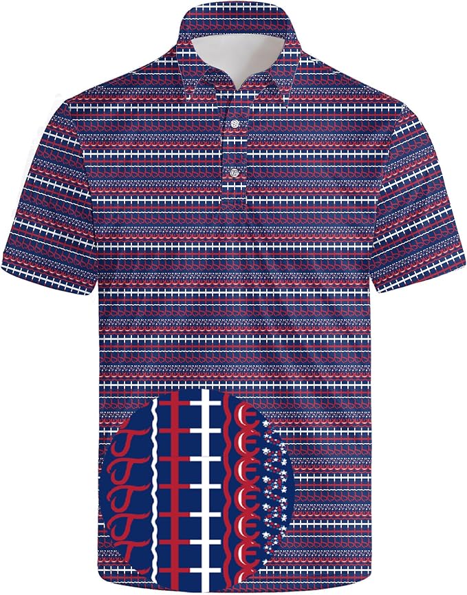 Polo Shirts for Men Moisture Wicking Mens Polo Shirts Patriotic Shirts for Men