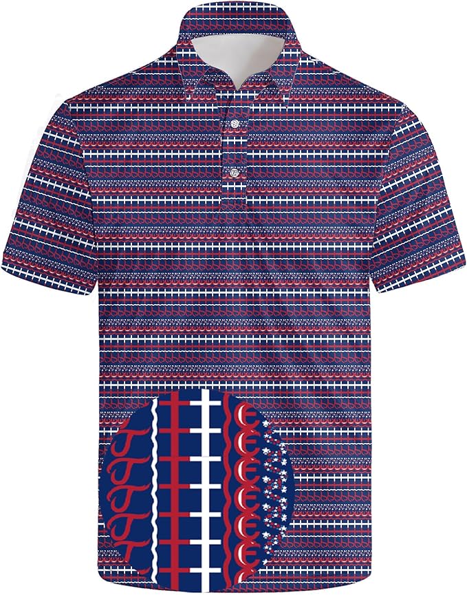 Polo Shirts for Men Moisture Wicking Mens Polo Shirts Patriotic Shirts for Men