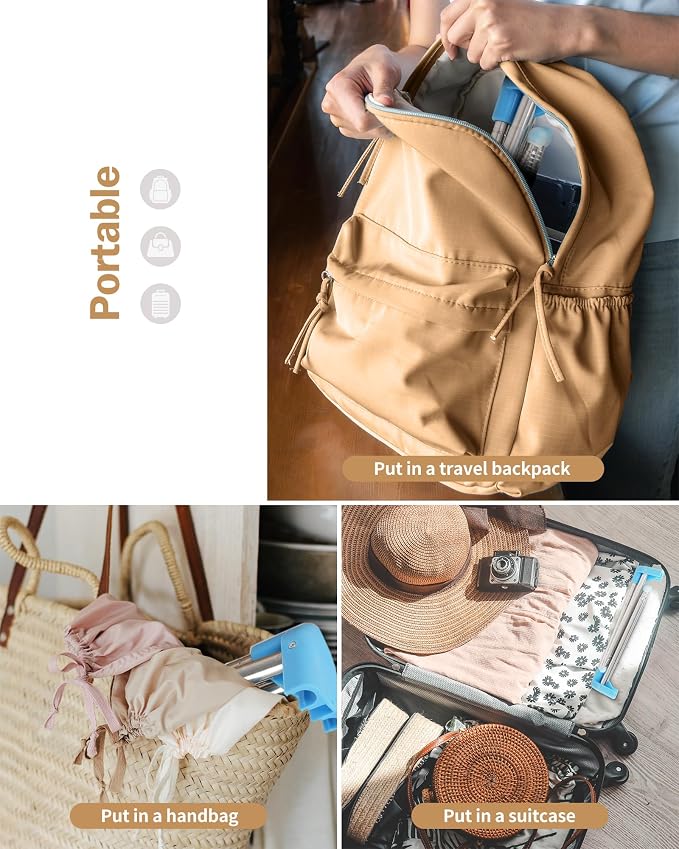 Travel Garment Rack,Portable and Foldable,Collapsible Clothing Rack | Portable, Easy to Store,with Small Space Occupation,This Folding Clothing Rack is Suitable for Travel and Dance.