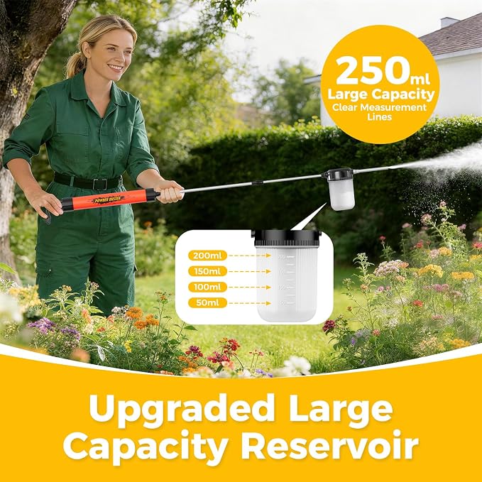 Diatomaceous Earth Powder Duster with Adjustable 4FT Rod, Clog-Free & Adjustable Output Pump, Ideal for Diatomaceous Earth Application, Powder Dispensing, Dusting Tasks & Indoor/Outdoor Red | Large Capacity High-Efficiency Output Pump & Clog-Free, Safe...