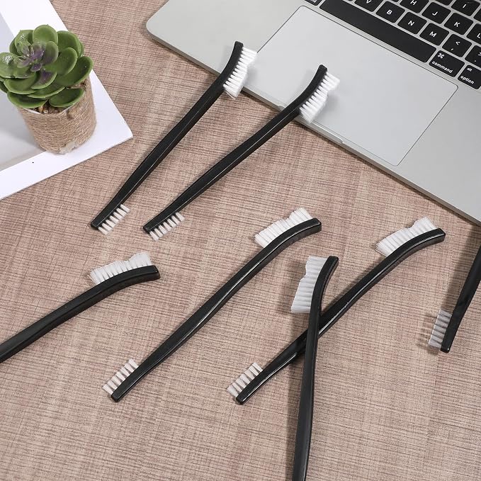 8 Pcs Small Cleaning Brushes, Double-Ended Jewelry Cleaning Brush Soft Nylon Bristles Detailing Crevice Brush Multifunctional Mini Gap Brushes for Jewelry Kitchen Sink Bathroom Corner Cars Small Space