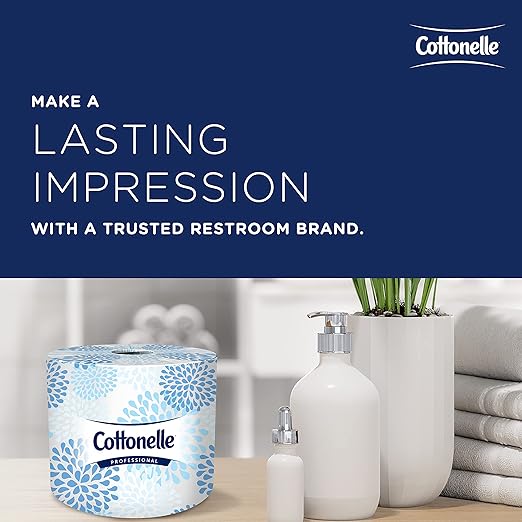 Cottonelle Professional Standard Roll Bulk Toilet Paper (17713), 2-Ply, White (60 Rolls of 451 Sheets, 27,060 Sheet Total)