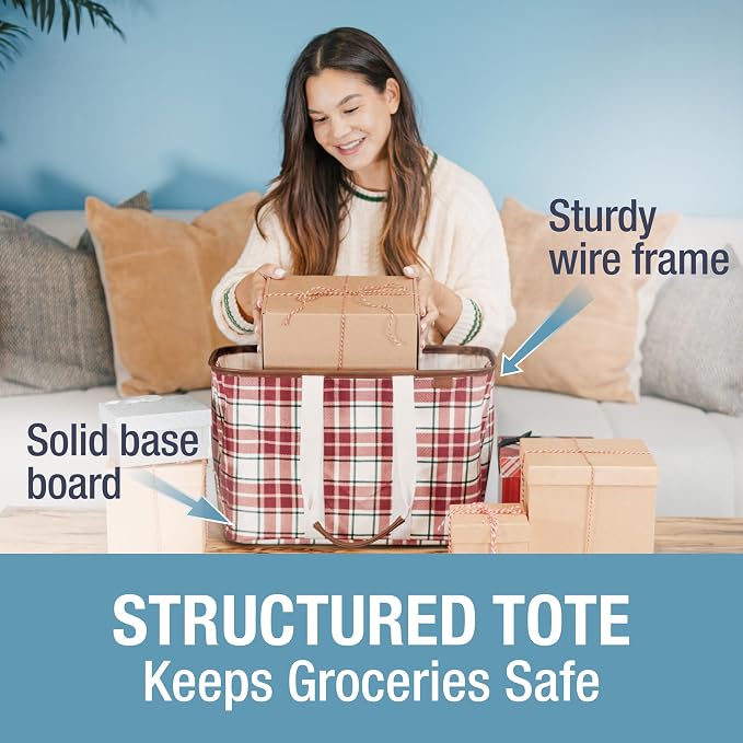 CleverMade LUXE Collapsible Tote Bag, 30L