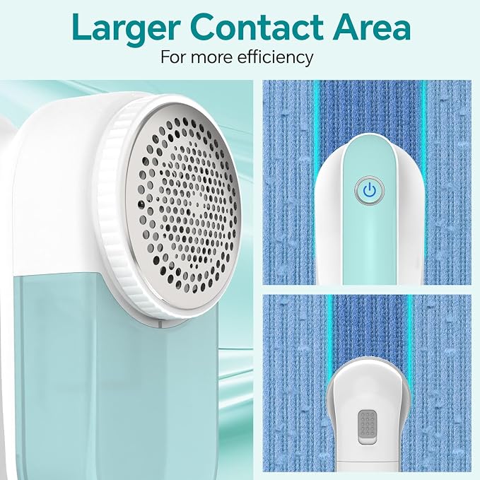 BEAUTURAL Fabric Shaver and Lint Remover, Portable Sweater Defuzzer | 2 Speeds, 1 Replaceable 6-Leaf Blade, Remove Fuzz, Lint Balls, Pills, Bobbles for Clothes and Furniture