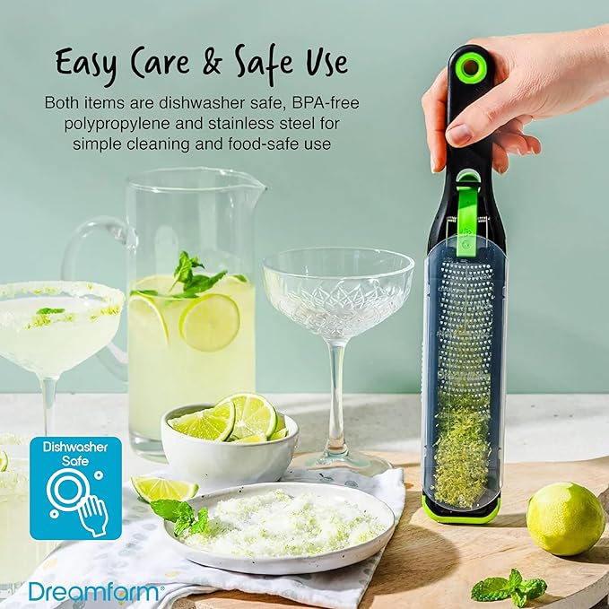 Dreamfarm Grater Set - BlackGreen/Yellow, Set of 2