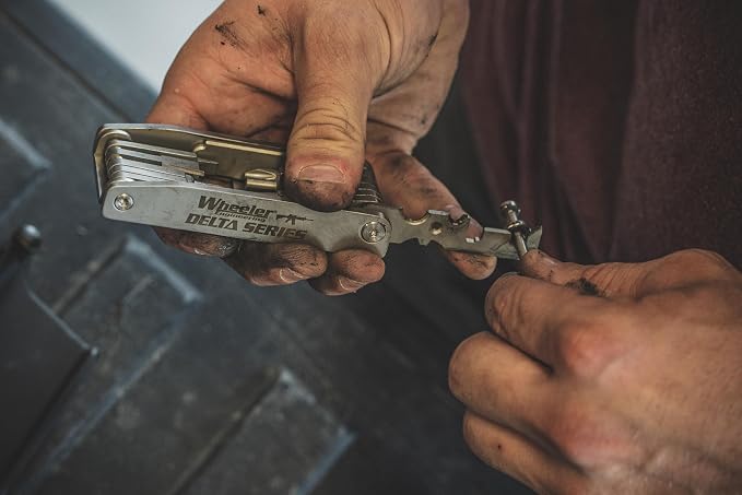 Wheeler Compact Multi-Tool for Tactical Rifles Gunsmithing Cleaning Rebuild and Maintenance with Nylon Belt Sheath for Convenient Carry
