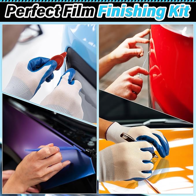 DIYSELF Car Window Tint Kit, 55 Pcs Vinyl Wrap Tool Kit, Window Film Installation Kit, Car Window Tint Tools, Water Blades Squeegee for Vinyl, Vehicle Glass Protective Tinting Tools