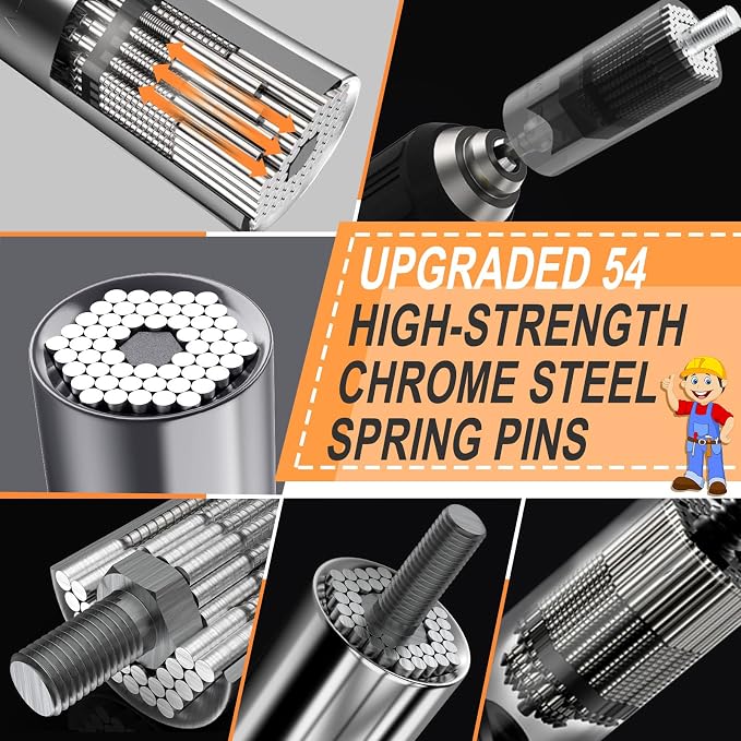 Stocking Stuffers for Men Super Universal Socket Tools Gifts for Men | Grip Set Power Drill Adapter Cool Stuff Gadgets Present Ideas Gift for Dad Husband Him Adults Mens Gifts Christmas for Women