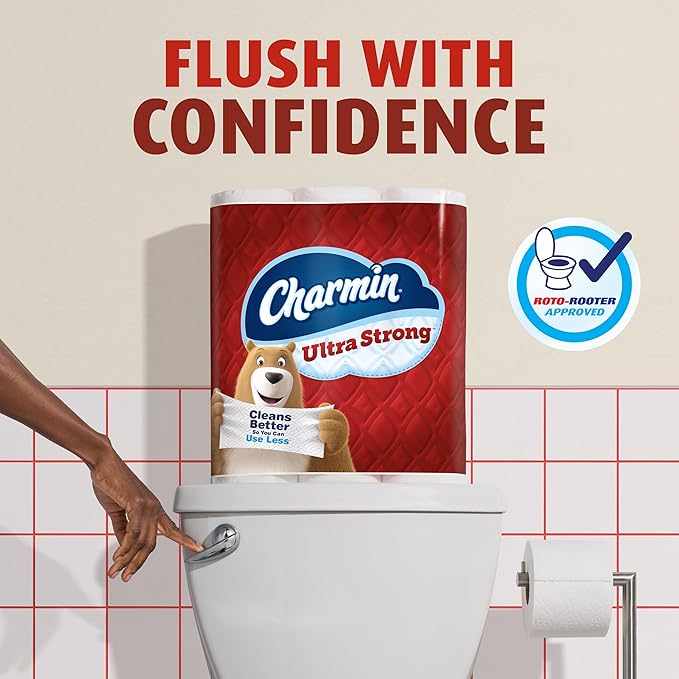 Charmin Ultra Strong Toilet Paper, 18 Mega XL = 108 Regular