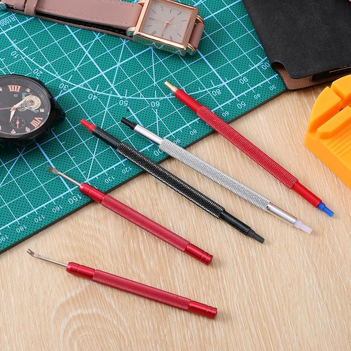5 Pcs Watch Hands Repair Tool Kit, Stainless Steel Watch Hand Setting Tool, Pusher Set, Pointer Adjustment Tool