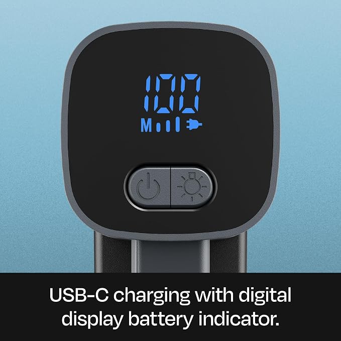 BUFF Fabric Shaver + Lint Remover, Sweater Defuzzer with 3 Motor Speeds, Remove Pills from Blankets, Couch, Clothing, Furniture, Stainless Steel Blade, USB-C Rechargeable – Black