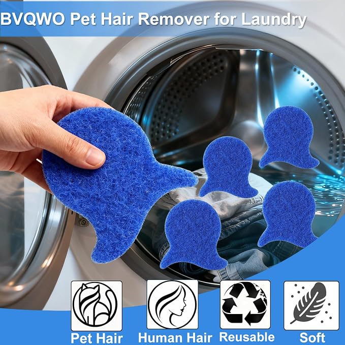 Pet Hair Remover for Laundry, 6PCS Reusable Dog & Cat Hair Remover Tool | Removes Pet Fur, Hair, Lint, Dander From Clothes &Washing Machine.