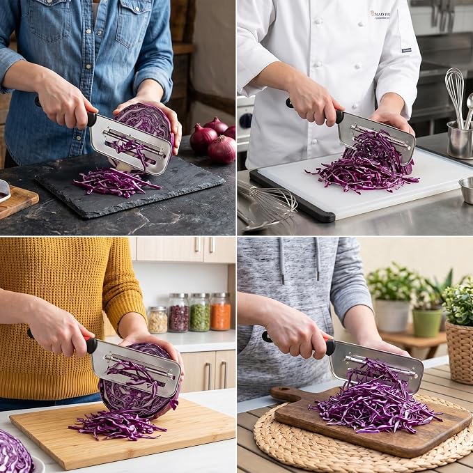 Cabbage Shredder for Coleslaw Sauerkraut Cabbage Slicer Cutter | Cabbage Peeler Lettuce Shredder Lettuce Knife Cabbages Graters, For Kitchen Vegetable Fruit Slicer Mandoline Slicers