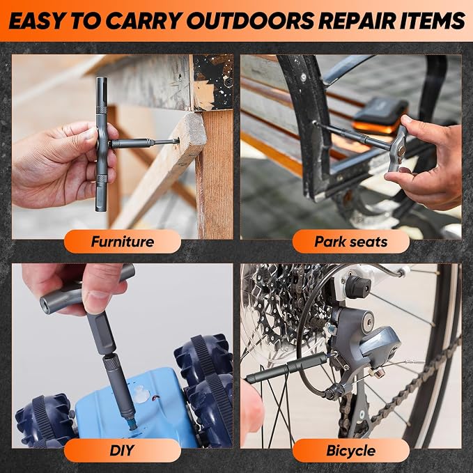 Saker 42 in 1 Magnetic Screwdriver Set Multi Bit Free Combination Ratchet Screwdriver Set Portable Repair Tool Kit for Gifts, Furniture, Computer, Bicycle and DIY Grey